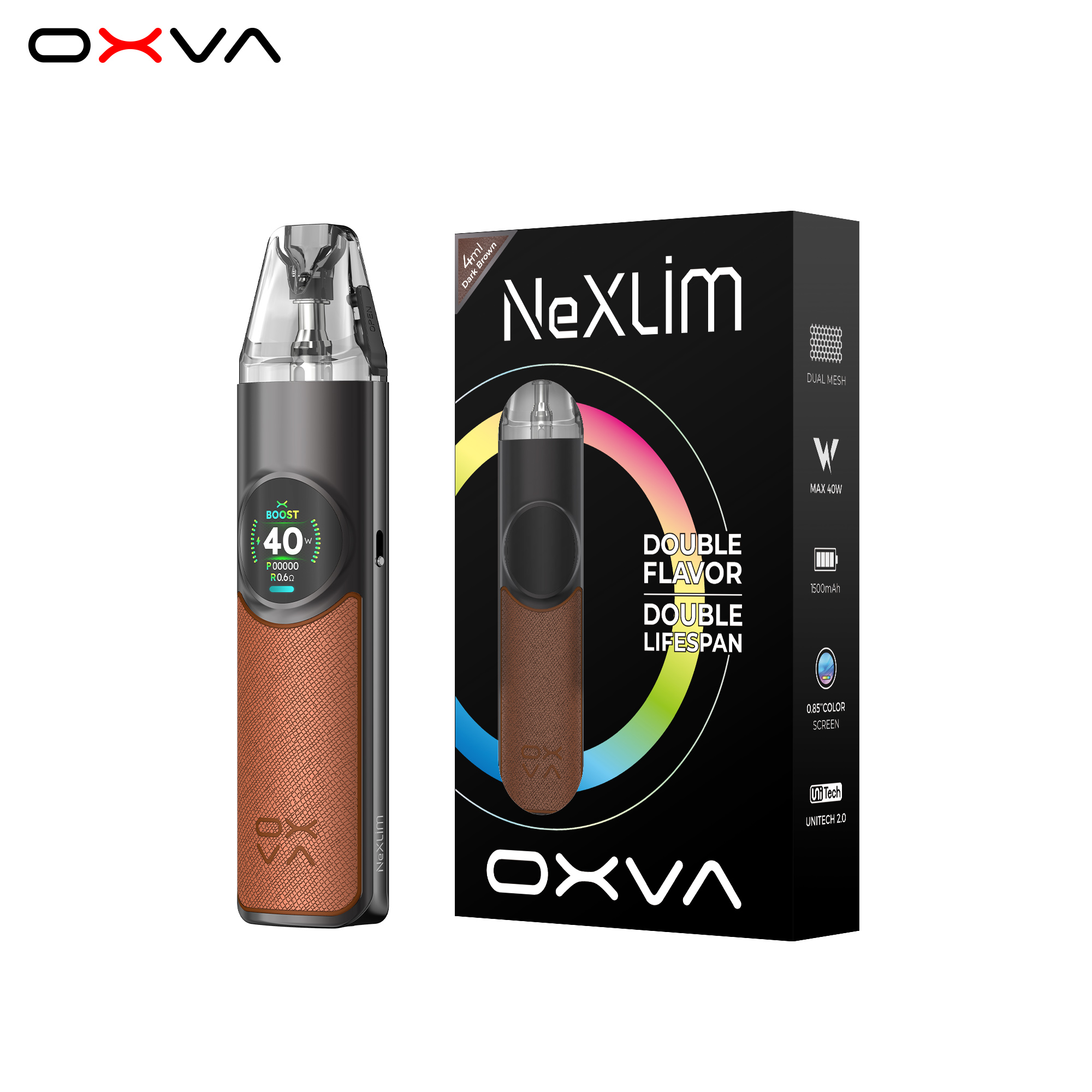 Dark Brown_OXVA NeXLIM_Dual Mesh Pod 2025 03