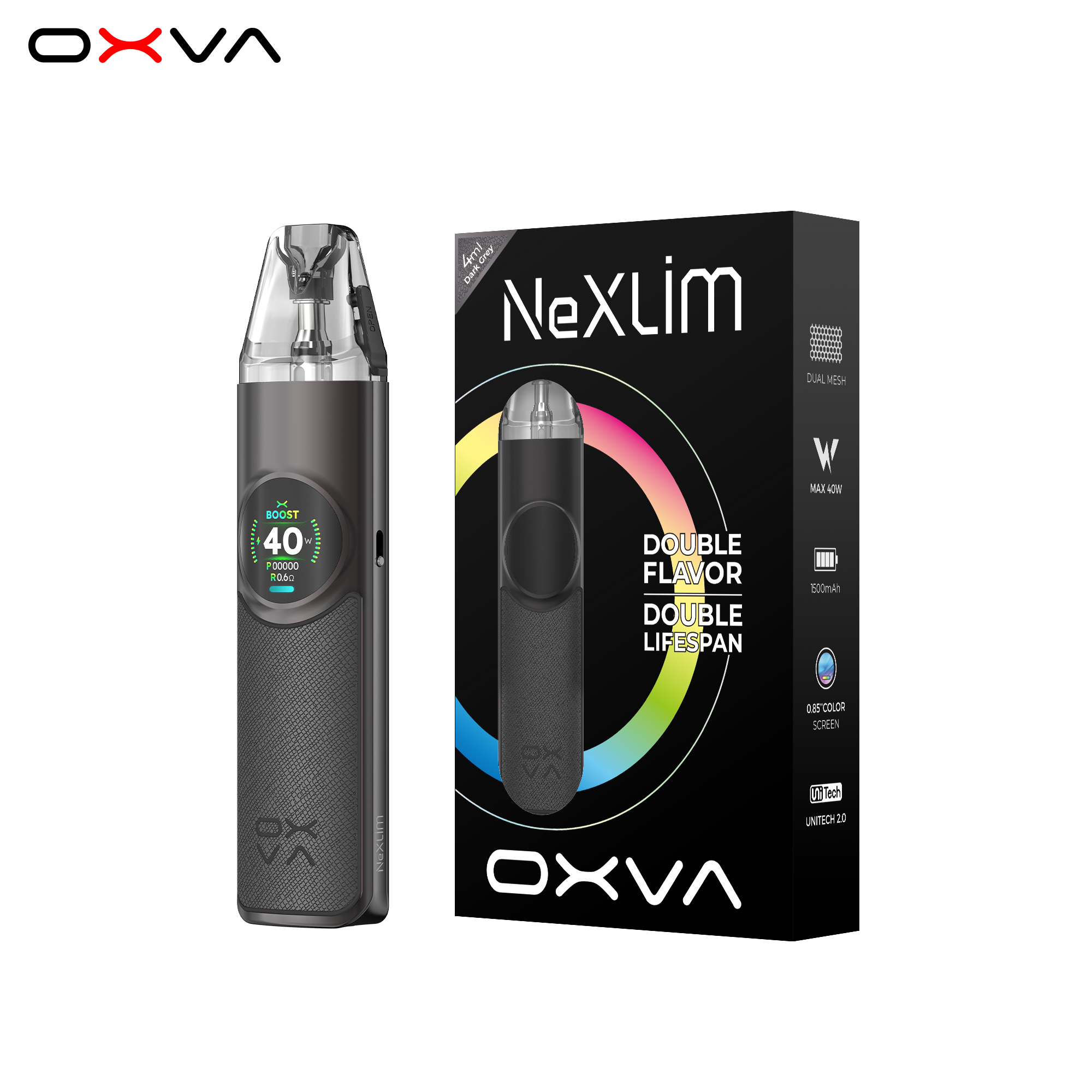 Dark Grey_OXVA NeXLIM_Dual Mesh Pod 2025 03
