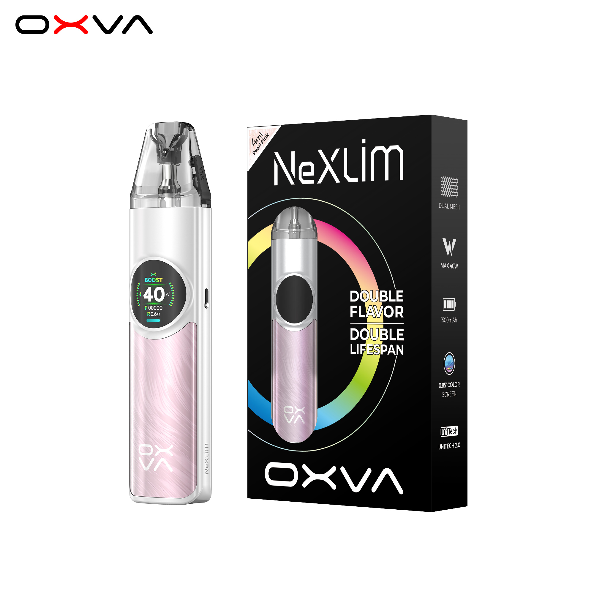 Pearl Pink_OXVA NeXLIM_Dual Mesh Pod 2025 03