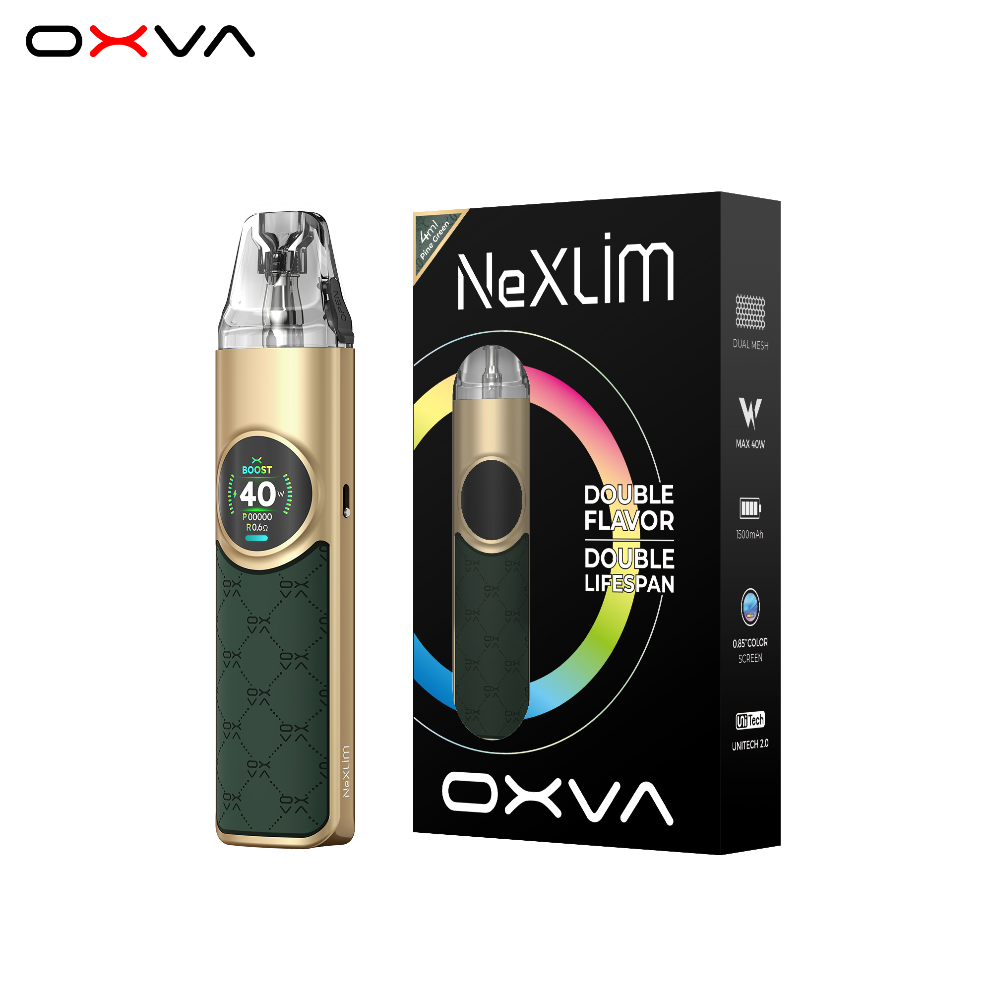 Pine Green_OXVA NeXLIM_Dual Mesh Pod 2025 03