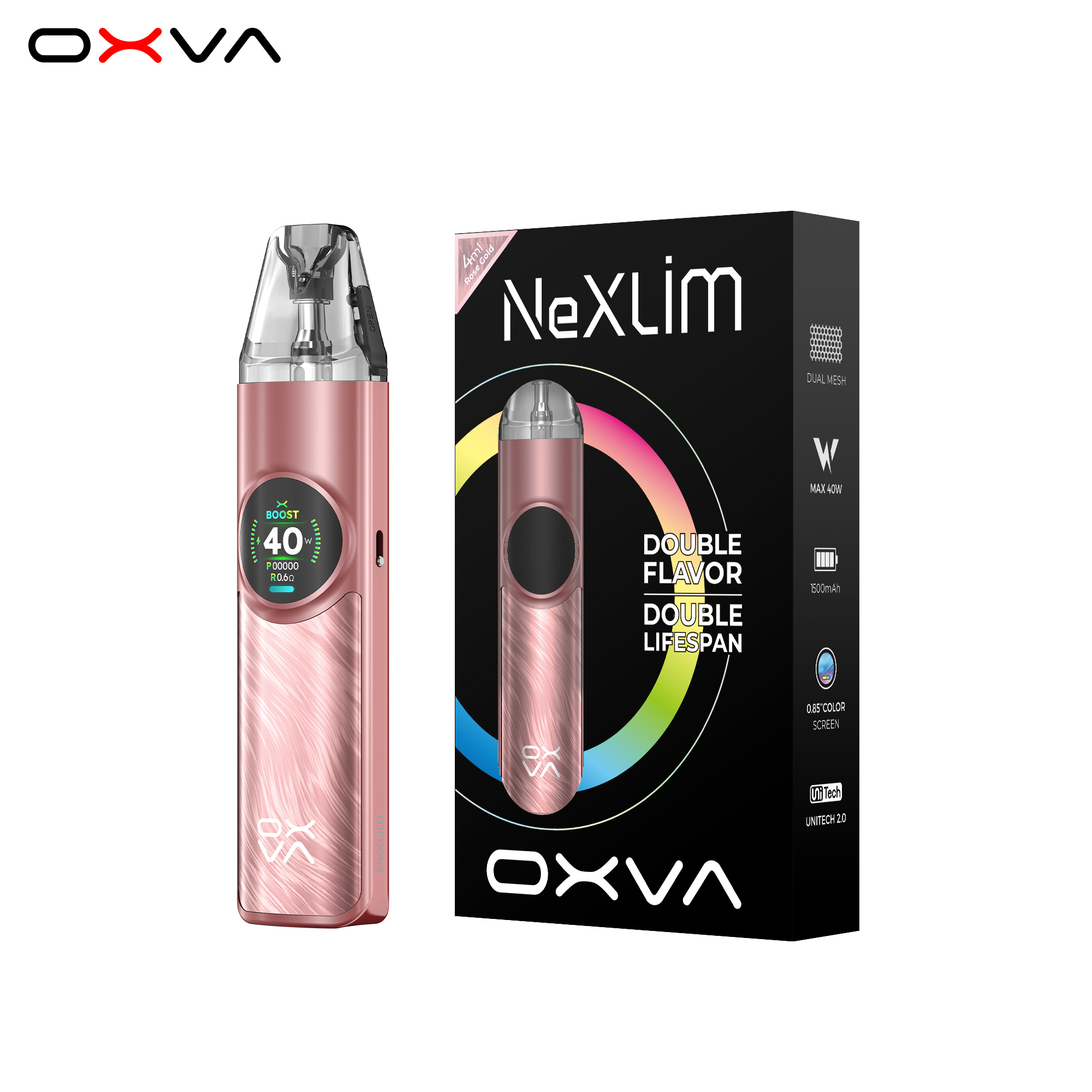 Rose Gold_OXVA NeXLIM_Dual Mesh Pod 2025 03